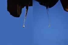 IJskegel uit verschillende hoek gefotografeerd - Icicle photographed from different angles